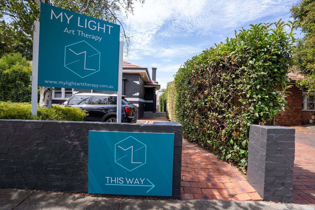 The entrance to My Light Art Therapy on Hawthorn Road